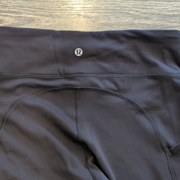 Lululemon Women's 6 Invigorate High Rise Tight Legging 25” Black media pockets - Picture 11 of 11